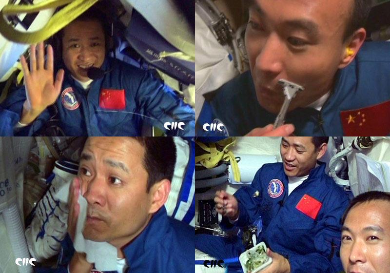 健康 健康大视野 图片纪实  航天员也要梳头,剃须,刷牙,洗澡和上厕所