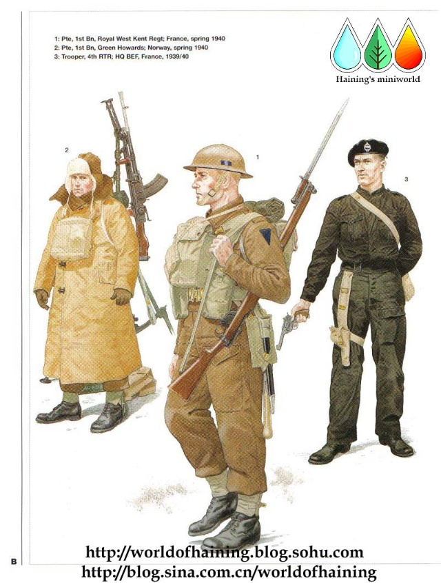 二战英军军服图册 西欧和北欧7688112-军事频