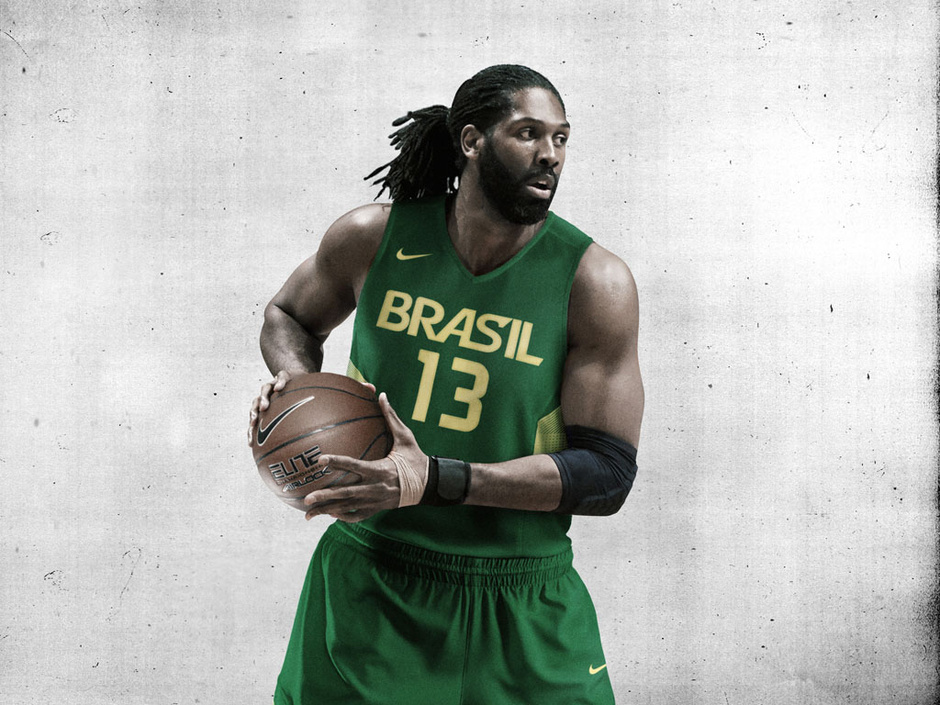 组图:巴西男篮世界杯球衣公布 NBA战将拍写真