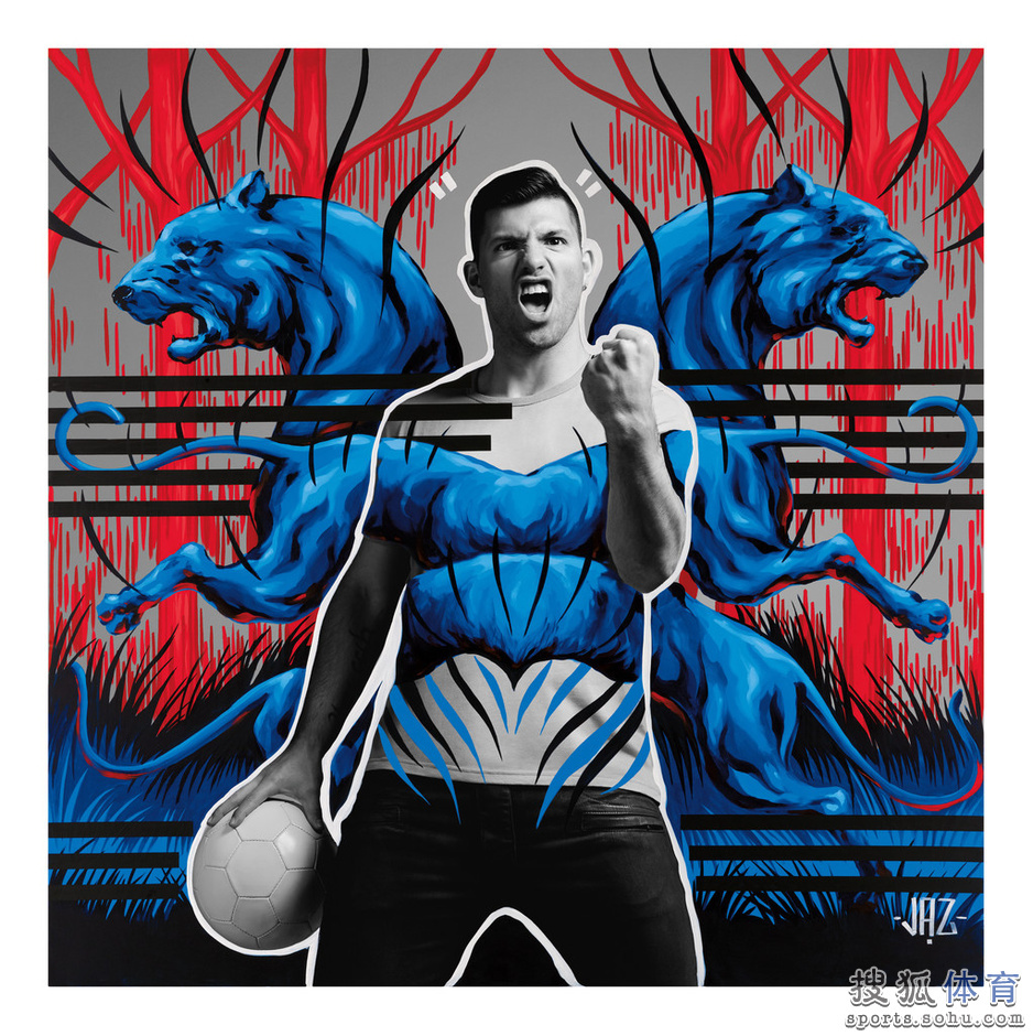 世界杯海报PK!四土豪剿皇马巴萨 KUN+蓬蓬头