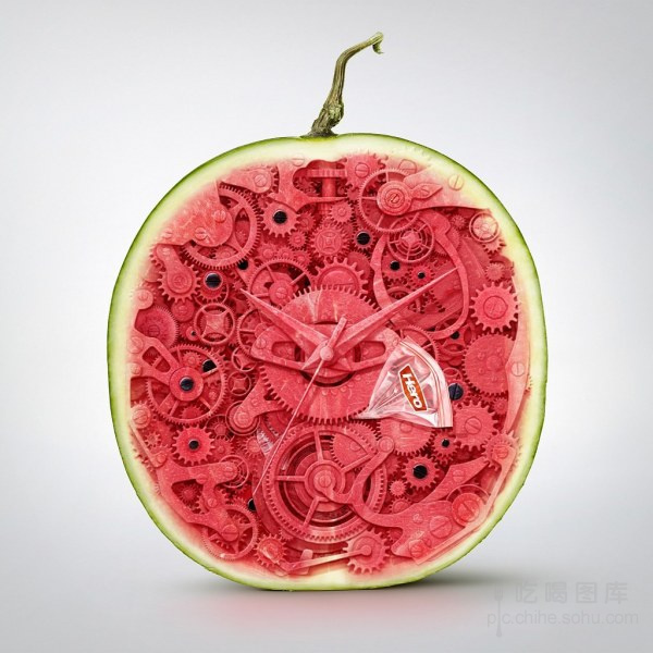 创意视觉设计:不一样的水果和颜色
