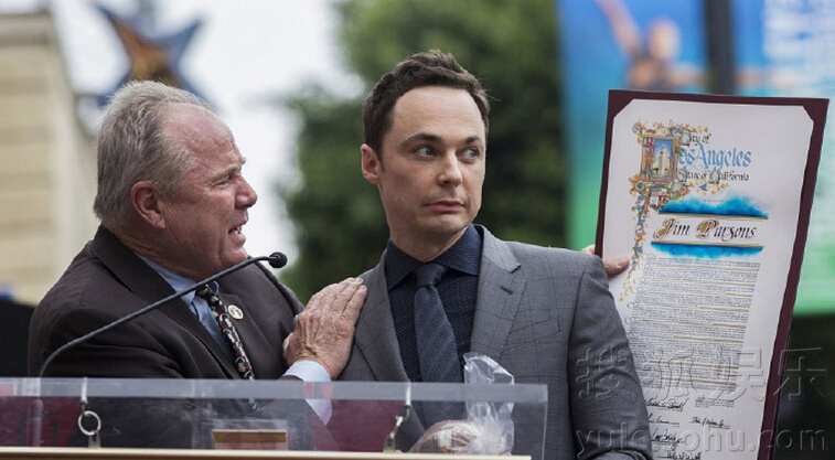 谢耳朵棒棒哒!吉姆帕森斯留名好莱坞星光大道7600776-娱乐频道图片库-大视野-搜狐