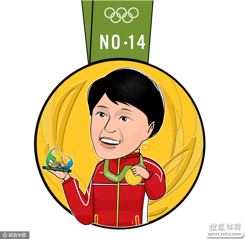 漫画:奥运女子3米板施廷懋夺冠 中国获第14金