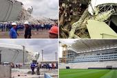 塔吊倒塌砸烂巴西世界杯球场 一片废墟三人惨死