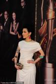 搜狐娱乐讯 一年一度的香港电影金像奖颁奖典礼，于13日晚在香港文化中心大剧院举行。众星走上红毯，图为...