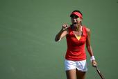 高清：亚运会网球女单决赛 中国选手王蔷夺金牌