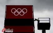 2012年7月4日，2012年伦敦奥运会前瞻，奥林匹克公园加紧筹备。