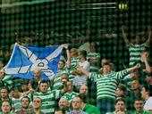 高清图：苏格兰旗飘荡欧联赛场 凯尔特人盼独立