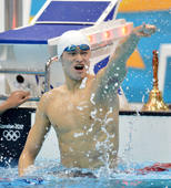 北京时间8月5日凌晨，2012年伦敦奥运会游泳比赛进入到最后一个比赛日。在男子1500米自由泳的比赛...