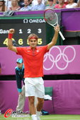 北京时间7月28日，2012年伦敦奥运会开始网球男子单打首轮争夺。赛会头号种子、瑞士天王费德勒登场亮...