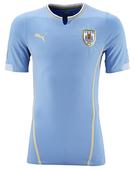 高清：乌拉圭世界杯球衣发布 延续蓝色主场战袍