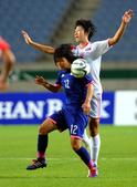 高清图：亚运会女足决赛 朝鲜战胜日本夺得冠军