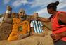 高清图：巴西人热爱足球 沙滩足球引美女也疯狂