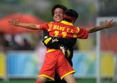 9月17日，在北京2008年残奥会五人制（盲人）足球决赛中，中国队以1比2不敌巴西队，获得银牌。 